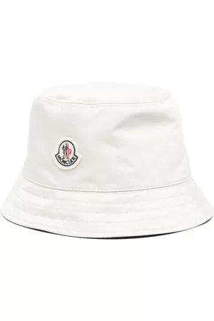 Moncler Logo patch bucket hat - Neutrals