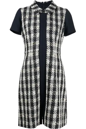 Paule Ka Check-print midi dress