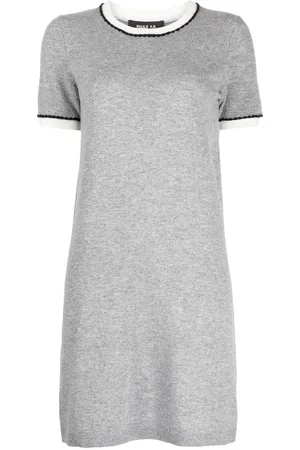 Paule Ka Contrast-trim knitted dress