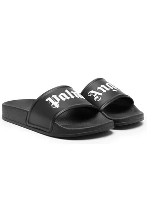 Palm Angels Logo print flip flops - Black