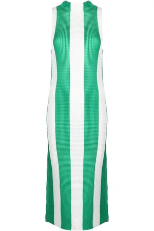 SUNNEI Horizontal-pattern print midi dress