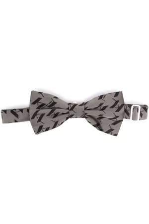 Karl Lagerfeld Men Bow Ties - KL Monogram jacquard bow tie - Black