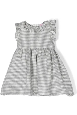 Il gufo Gingham-check print dress