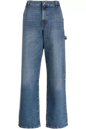 Current/Elliott High-waist cropped jeans - Blue