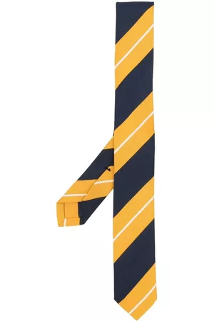 Thom Browne Diagonal stripe pattern tie - Yellow