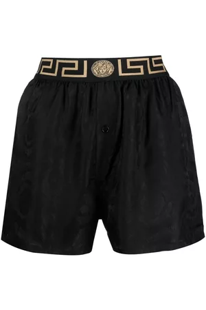 VERSACE Women Pajamas - Greca-detailed pajamas shorts - Black