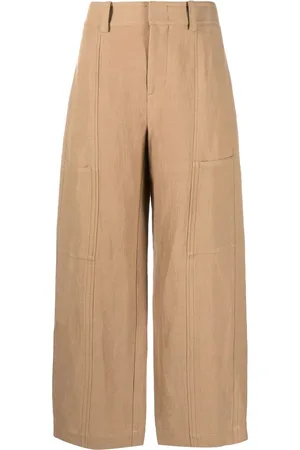 Vince One tone-patch wide-leg trousers