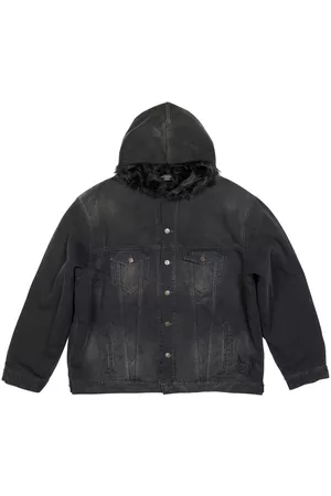 Balenciaga Bleached shirt jacket - Black