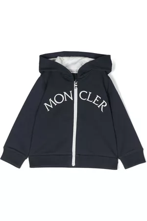 Moncler Embroidered-logo track jacket - Blue