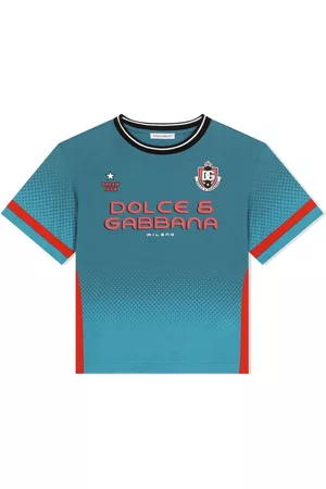 Dolce & Gabbana Boys T-Shirts - Logo-print T-shirt - Blue