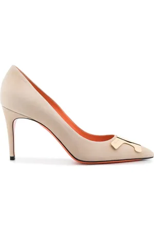 santoni 85mm suede pumps