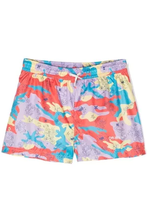 OFF-WHITE Boys Swim Shorts - Multicolour camo swim shorts