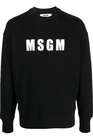 Msgm Logo-print cotton sweatshirt
