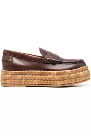 Tod's Platform leather loafers - Brown
