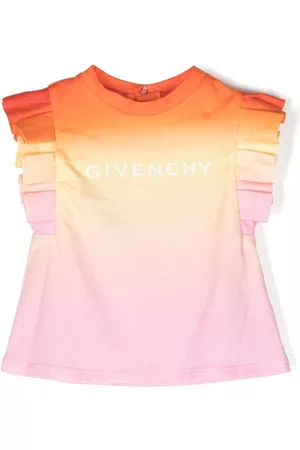 Givenchy Logo-print gradient-effect top - Orange