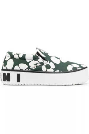 Marni Women Sneakers - Floral-print sneakers - Green