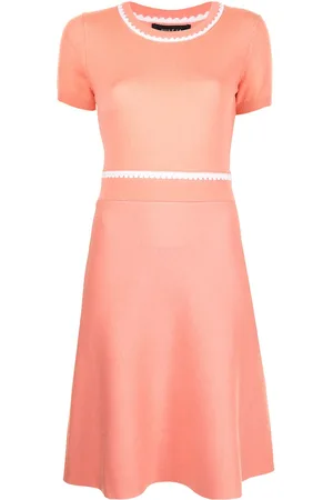 Paule Ka Contrast stitching knitted dress