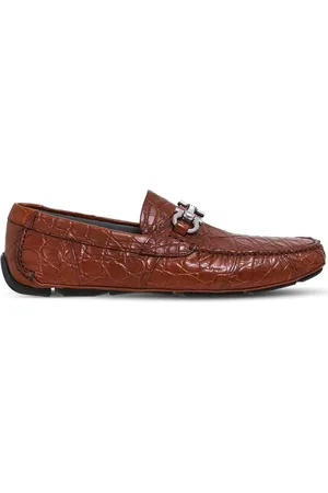 Salvatore Ferragamo Gancini-buckle leather driving shoes