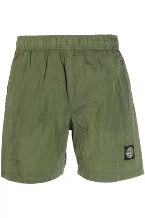 Stone Island Men Swim Shorts - Compass-patch track shorts - Green