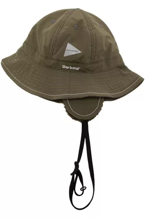 BARBOUR and WANDER Reflective logo-print bucket hat - Green