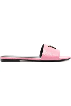 Tom Ford Logo-plaque crocodile-effect sandals