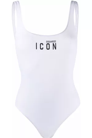 Dsquared2 Women Swimsuits - Icon logo-print swimsuit - White