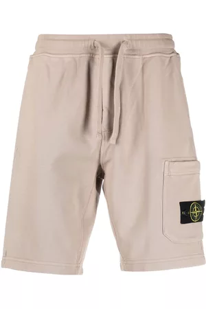 Stone Island Men Sports Shorts - Logo-patch track shorts - Neutrals