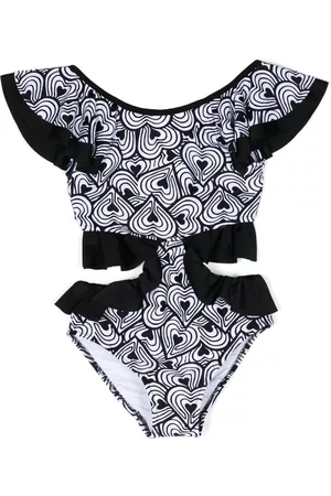 Nessi Byrd Girls Swimsuits - Cut-out detail swimsuit - Black