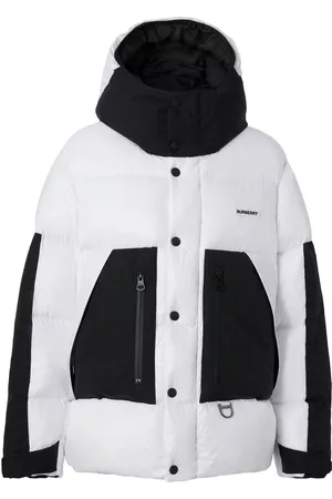 Burberry Men Puffer Jackets - Logo-print two-tone padded jacket - White