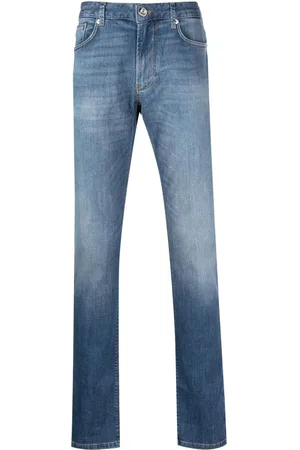 Emporio Armani Faded-effect straight-leg jeans