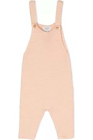 KNOT Knitted cotton dungarees - Orange