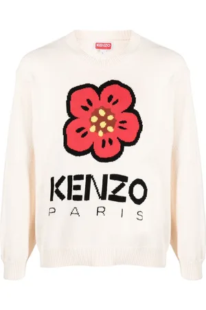 Kenzo Boke Flower-intarsia crew-neck jumper