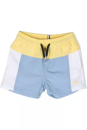 HUGO BOSS Swim Shorts - Colour-block swim shorts - Blue