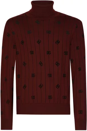 Dolce & Gabbana Monogram roll-neck jumper - Red