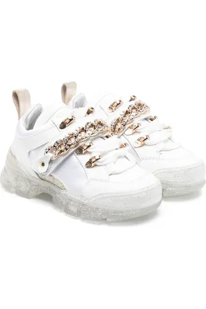 MONNALISA Chain-link detail low-top sneakers