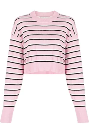 Palm Angels Striped cropped jumper