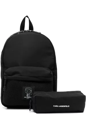 Karl Lagerfeld Rucksacks - Ikonik Karl logo-print backpack - Black