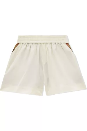 Burberry Girls Shorts - Chequerboard Jacquard stretch shorts - Neutrals