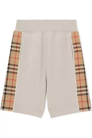 Burberry Vintage Check-panel cotton shorts - Grey