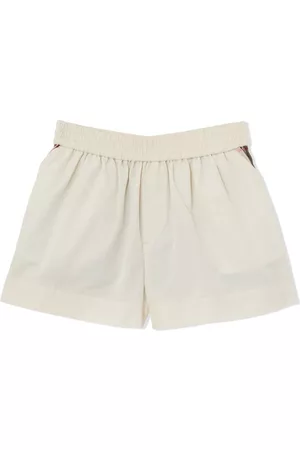 Burberry Shorts - Vintage Check-panel track shorts - White