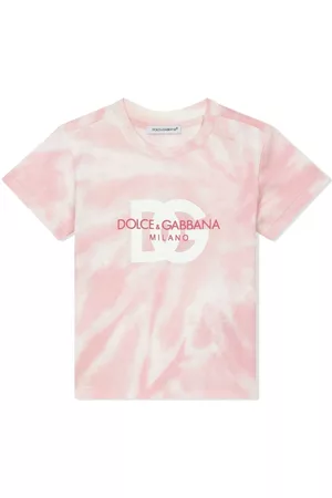 Dolce & Gabbana T-shirts - DG logo tie-dye T-shirt - Pink