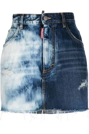 Dsquared2 Women Denim Skirts - Faded-effect denim skirt - Blue