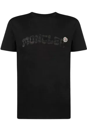 Moncler Men Short Sleeved T-Shirts - Logo-print short-sleeve T-shirt - Black