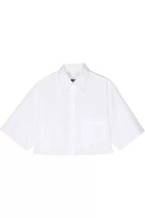 Maison Margiela Shirts - Logo-print cropped shirt - White