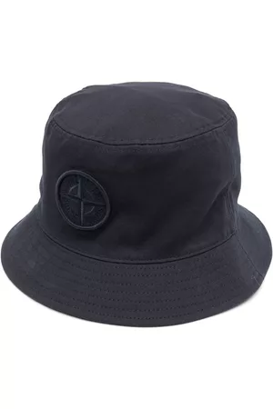 Stone Island Embroidered-logo bucket hat - Blue