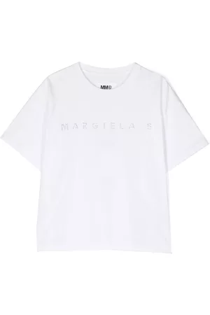 Maison Margiela Girls T-shirts - Logo-print T-shirt - White