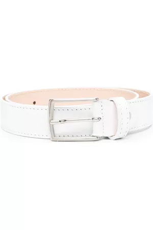 COLORICHIARI Belts - Buckle-fastening leather belt - White