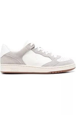 Ralph Lauren Men Low Top & Lifestyle Sneakers - Court leather-suede sneakers - White
