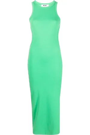 Msgm Ribbed sleeveless knitted dress