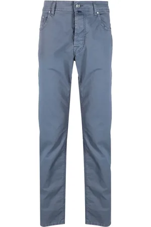 Jacob Cohen Logo-patch slim-cut trousers